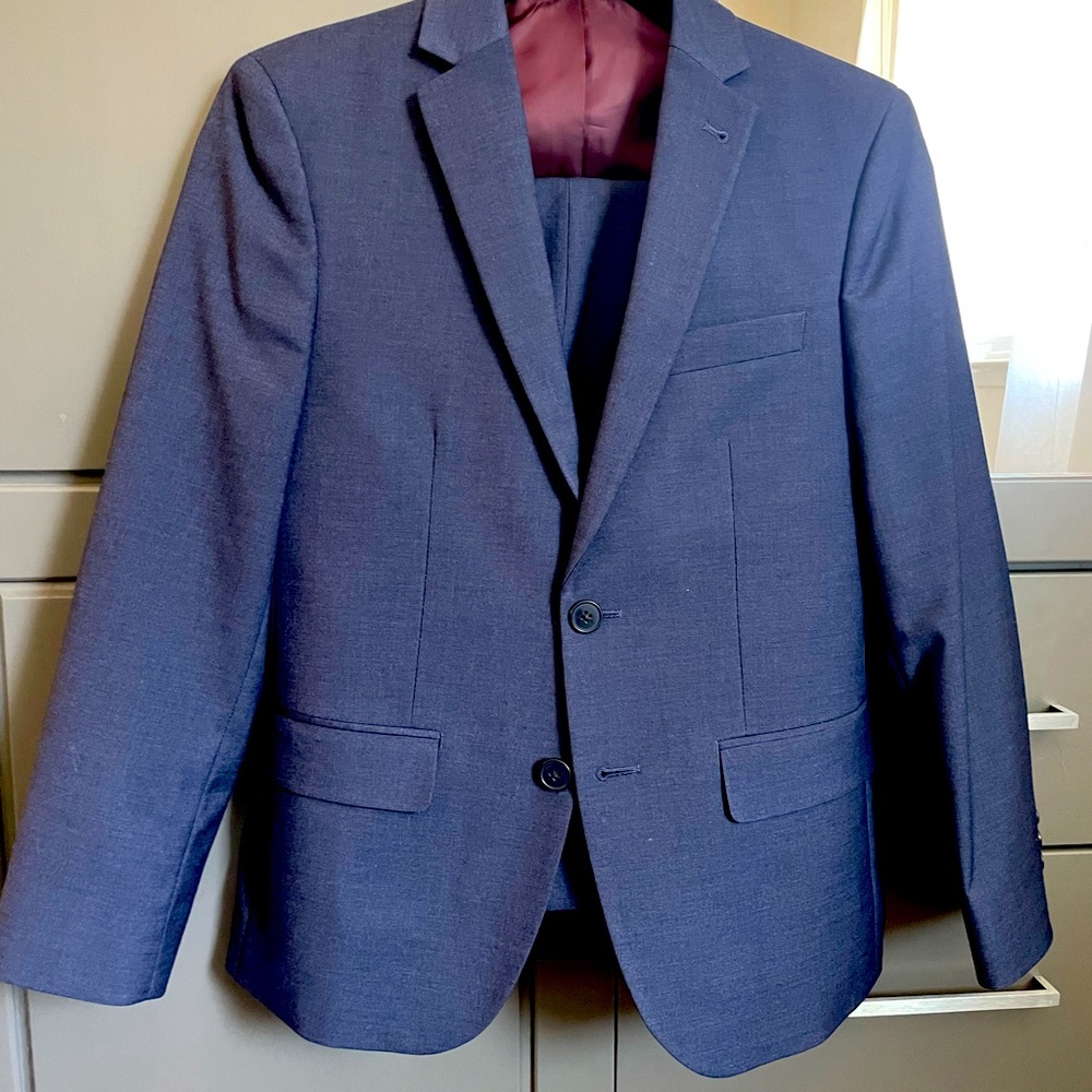 Boys Size 14 2pc Joseph Abboud Navy Blue Suit